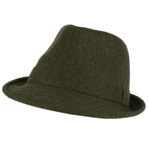 Men's Winter Classic Wool Solid Fedora Trilby Gangster Mob Cap Hat Charcoal Gray L/XL