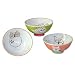Set of 3 assorted rice bowls. Owls. 4.75"