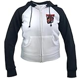 Artsmith, Inc. Women's Raglan Hoodie Bikes Babes and Beer - Harley Davidson Gear - Black/White, Medium