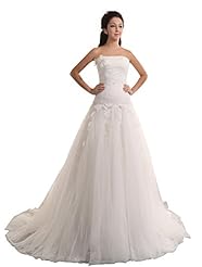 Strapless Polyester/Tulle/Viscose Applique Peplum Lace Pleated Party Dress  With a Sash 