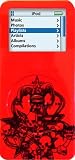 Red Skulls - Apple iPod nano (1st Generation) 1GB 2GB 4GB Hard Case iJacket - Shock Absorbent Hard Protective Faceplate Cover + FREE iPod nano Screen and Surface Protector Shield