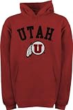 Utah Utes Youth Red Tackle Twill Hooded Sweatshirt