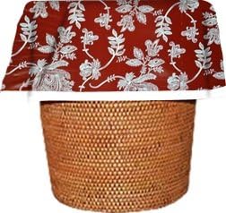 Designerliners Red Toile Pattern Stylish Biodegradable Fancy Plastic Trash Bags - Eco Friendly Green Home Accent - For Bedroom, Den, Kitchen, Bathroom. - "Dress the Mess!" - 12 Pack - 7-10 Gallons - 24 by 24 - USA Made