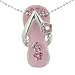 Pink Beach Sandal Large Necklace Pendant
