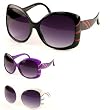 Serengeti Safari Oversized Fashion Stripe Sunglass - 688