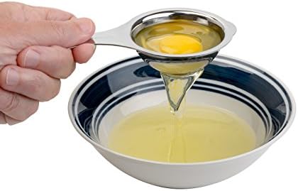 Set of 2 Stainless Steel Egg Separator - Egg White Separator - Egg White Filter - Egg Sieve- Egg Yolk & White Separator – Polished Smooth Finish – Restaurant Food Grade Kitchen Gadget - Easy Segregation of Egg Whites Egg Shell – Deep Bowl Or Cup Shape Design – No Mess, No Waste, Easy To Clean Egg Yolk Filter