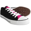 Blue Banana Double Canvas Lace Up Shoes (Black/Pink)