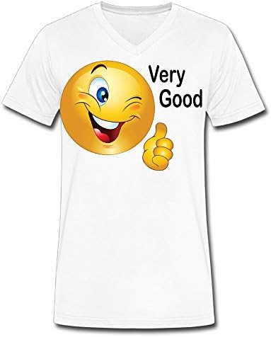 V Neck Mens Very Good Emoji Very Good Emoji Graphic Design Colleges Shirts
