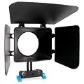 Quenox Matte Box (Sonnenblende, Kompendium) f�r 15mm DSLR Rig Systeme z.B. Quenox DR2 DSLR Schulterstativ