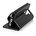 LG G3 Vigor case, LG G3 Mini case, E LV LG G3 Mini case cover - Deluxe Classic PU Leather Flip Wallet Case Cover for LG G3 Mini D725 with 1 Black Stylus - Black