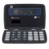 8-Digit Folding Hard Case Handheld Calculator, Solar/Battery Powered CEB95002