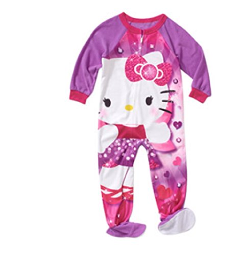 Hello Kitty Girls Toddlers Footed Pajamas Blanket Sleeper 12m - 5t