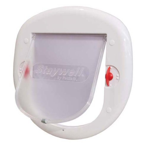 White Four-Way Lock Big Cat Flap