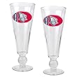 New Jersey Nets NBA 2pc Pilsner Glass Set with Basketball on stem - Oval Logo by Great American Products