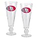 New Jersey Nets NBA 2pc Pilsner Glass Set with Basketball on stem - Oval Logo