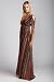 Line & Dot Unique Tribal Print Maxi Dress with Open Shoulders & Empire Waist, Small