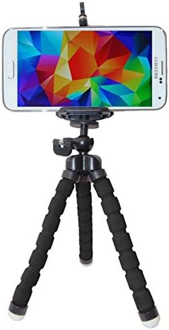 Mini Flexible Tripod for iPhone Samsung Secure Mounting Legs for Professional Photos Videos, Eliminate Picture Shakes, Lightweight (Black)