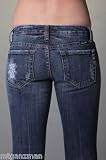 Miss Me Jeans Women's Distressed Boot Cut Jeans in Dark 26