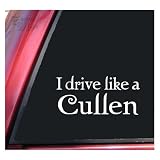 Drive Like A Cullen Vinyl Sticker - White, Twilight Fan Window Decal