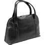 Derek Alexander Leather Double Handle Zip Around - Black
