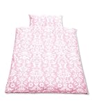 Pinolino 630577-7 - Bett- und Kopfkissenbezug f&uuml;r Kinderbetten, 'Marie Antoinette' rosa