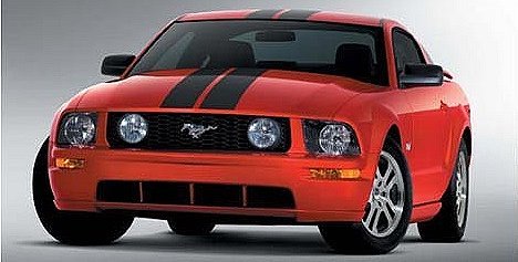 2005 Mustang Lemans Over Roof Stripe Kit - RED