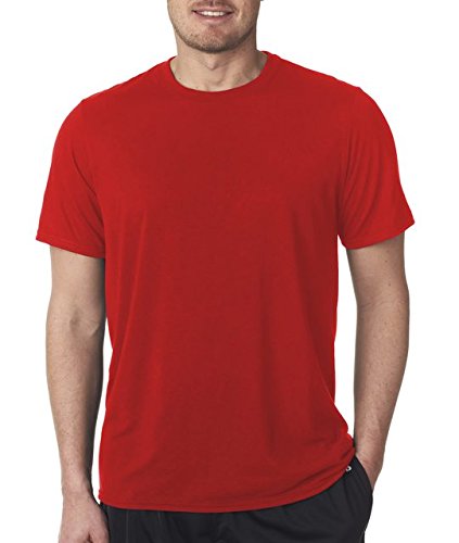 Gildan Classic Fit Mens Large Adult Performance Short Sleeve T-Shirt, Red