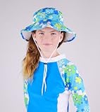Tuga UPF 50+ Girls Reversible Bucket Hats (UV Sun Protective) - Plumeria or Daisy