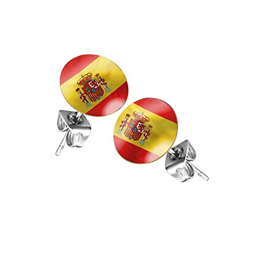 Taffstyle® Ohrstecker Ohrringe Stecker Fußball Fanartikel WM & EM Spanien