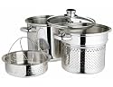 Kitchen Craft Stainless Steel Pasta Pot with Steamer Insert 20cm (4.0L) KCPASTAPOT