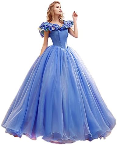 Dress U Ball Gown Quince Dress Cinderella Dresses Blue US 16