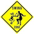 SWING ZONE dance charleston sport hobby sign