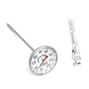 1 3 4 Large Dial Diameter Espresso Milk Steaming Frothing Thermometer by Component Design