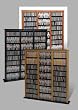 Triple Width Cherry Finish Barrister Media Storage Tower By Prepac Furniture