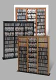 Triple Width Cherry Finish Barrister Media Storage Tower By Prepac Furniture