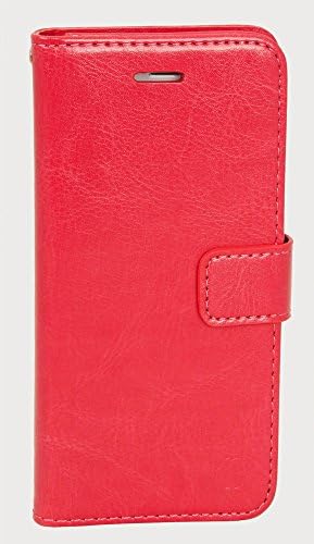 iPhone 6 Case, [Wallet Case] by Hallion **Genuine Leather** KickStand, Apple iPhone 6 Premium Case Wallet (4.70) with Credit Card ID Holder, Foldable Stand (Pink)