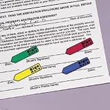 Refill Post-it Flags for ACCUSTAMP, SIGN HERE, Red/Yellow/Blue/Green, 120/Pk