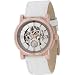 Fossil Men's White Strap Skeleton Silver Dial Watch Model ME3002