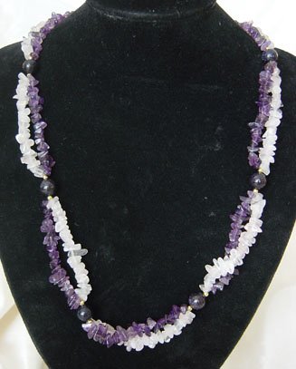 Click here to buy Rose Quartz & Amethyst Necklace.