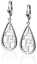 Sterling Silver Windows Collection Teardrop Earrings by Zina