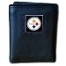 Pittsburgh Steelers Executive Leather Trifold Wallet in a Tin - NFL Football Fan Shop Sports Team Merchandise