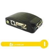 LinkStyle LK-21948 VGA + Composite Video + 4-Pin S-video to VGA Monitor Converter Adaptor (Input interface: VGA, 4-Pin S-Video and Composite Video. Output Interface: VGA)