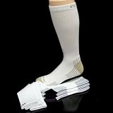 Bamboo Mens White Crew Socks