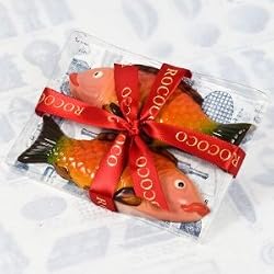 Hand-Painted Pair of Dark Chocolate Goldfish 'Flipper & Splash'