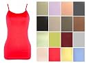 Cotton/Spandex Camisole Cami with Built in Shelf Bra and Adjustable spaghetti straps in 16 colors (Click for colors)