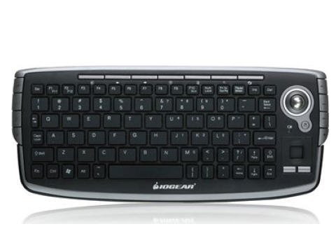Iogear 2.4Ghz Wireless Compact Keyboard W/ Optical Trackball & Scroll Wheel Bluetooth