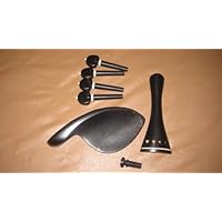 Ebony 4/4 Violin Chin Rest, Pegs,and End Pin