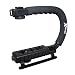Opteka X-GRIP Professional Camera / Camcorder Action Stabilizing Handle with Accessory Shoe for Flash, Mic, or Video Light (Black)