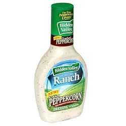 Hidden Valley Ranch Dressing, Cracked Peppercorn, 16-Ounce Bottles (Pack of 6)