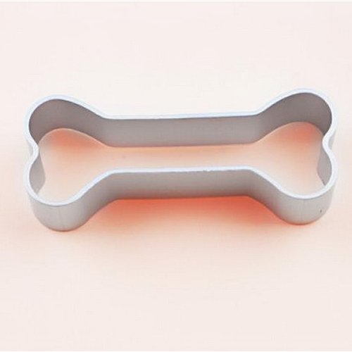 Foxnovo Cute Dog Bone Shaped Aluminum Alloy DIY Dough Biscuit Cake Jelly Cookie Cutter Baking Mould (Silver)